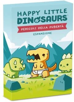 Asmodee Happy Little Dinosaurs: Pericoli della Pubertà Espansione Gioco da Tavolo, 2-4 Giocatori, 8+ Anni, Edizione in Italiano