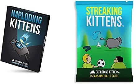 Asmodee Imploding Kittens, Espansione Gioco Di Carte Exploding Kittens, Edizione In Italiano, 8542 & Streaking Kittens