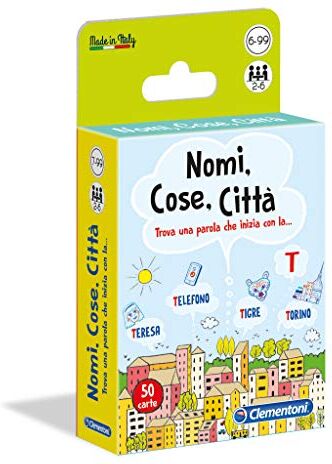 Clementoni - Nomi, Cose, Città Gioco da Tavola, 7 99 anni, Multicolore,