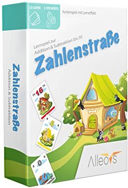 Domberger, Jörg „Strada numerica“ gioco matematico per addizione & sottrazione adatto a bambini dai 6 anni in su – imparare numeri gioco con i calcoli per i calcoli a mente scuola elementare