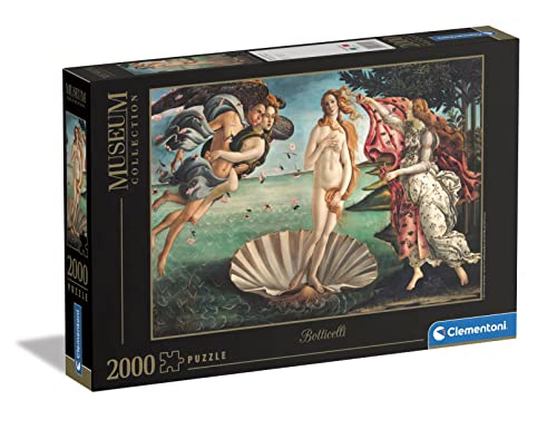 Clementoni Museum Collection Botticelli,"The Birth Of Venus" 2000 pezzi Made in Italy, puzzle adulti 2000 pezzi, arte, puzzle quadri famosi, dipinti famosi, divertimento per adulti