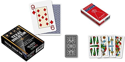 Dal Negro – Mazzo di Carte Professionali Poker Texas Hold'em Casino Quality, Plastificate e Impermeabili & Mazzo di carte Piacentine Italia, composto da 40 carte in cartoncino