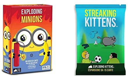 Asmodee Exploding Minions & Streaking Kittens, Espansione Gioco di Carte Exploding Kittens, Edizione in Italiano, 8619