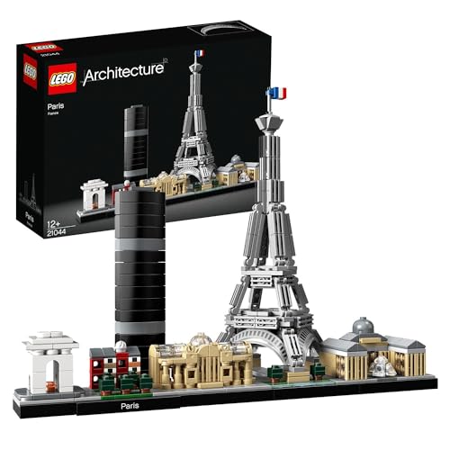 Lego Architecture Parigi Set con Torre Eiffel e Museo del Louvre da Costruire, Kit Modellismo per Adulti con Monumenti, Collezione Skyline, Idee Regali Donna, Uomo, Lei, Lui, Festa della Mamma
