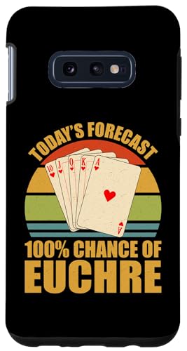 Funny Euchre Card Game Custodia per Galaxy S10e Gioco di carte Euchre Vintage Funny Previsioni di oggi