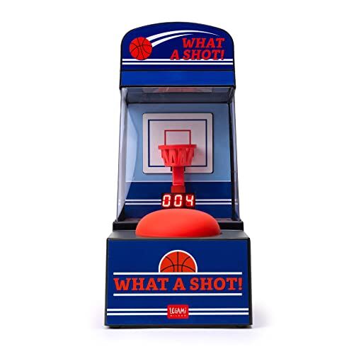 Legami - Mini Arcade di Basket, 3 Intervalli di Gioco 45, 90, 120 Secondi, con Luci e Suoni, 3 Batterie AA Non Incluse, 10X32,5 cm, Unica,