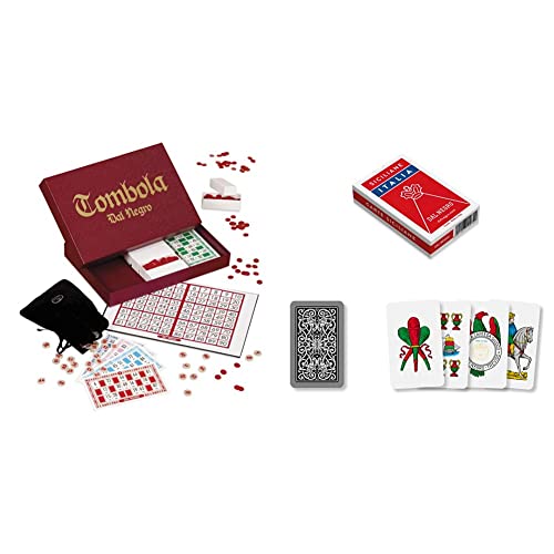Dal Negro - 02691 tombola Classica & Mazzo di carte Sicilliane Italia, composto da 40 carte in cartoncino, ideali per giocare a scopa e briscola.