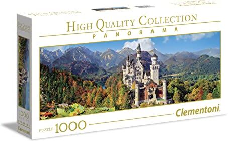 Clementoni Collection Panorama Puzzle Neuschwanstein, 1000 Pezzi, Colore Neutro,