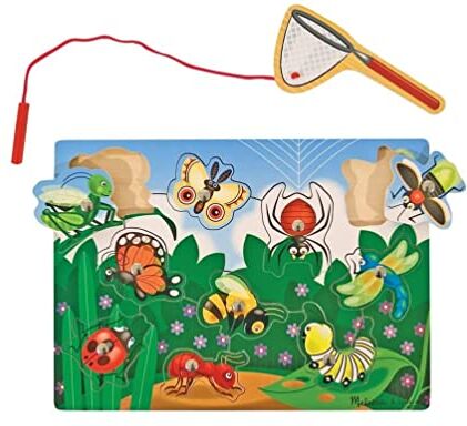 Melissa & Doug Magnetic Wooden Bug-Catching Puzzle Game (10 pcs)