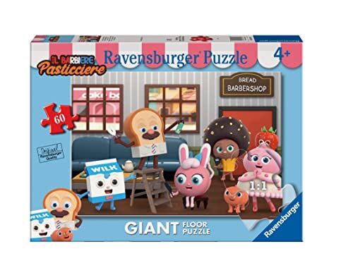 Ravensburger Puzzle Barbiere Pasticcere, Collezione 60 Giant Pavimento, 60 Pezzi, Età Raccomandata 4+ Anni