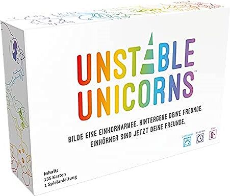 Asmodee Unstable Game  Unicorns Gioco di carte in lingua tedesca, Multi -Colored ()