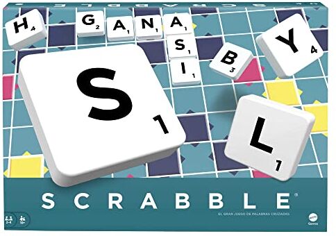 Mattel - Scrabble Versione spagnola, il Gioco da Tavola delle Parole Crociate, Divertimento per Tutta la Famiglia, per Bambini da 10+ Anni,