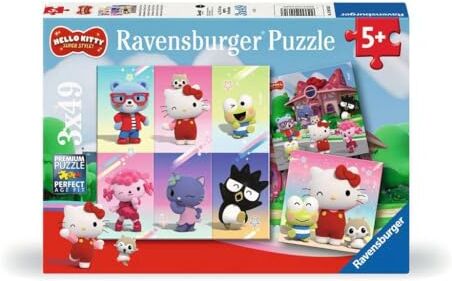 Ravensburger WT Hello Kitty -Puzzle 3 x 49 pezzi,