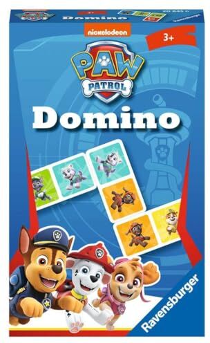 Ravensburger Paw Patrol Domino -Gioco da Tavolo per Bambini a Partire dai 3 Anni, Multicolore,