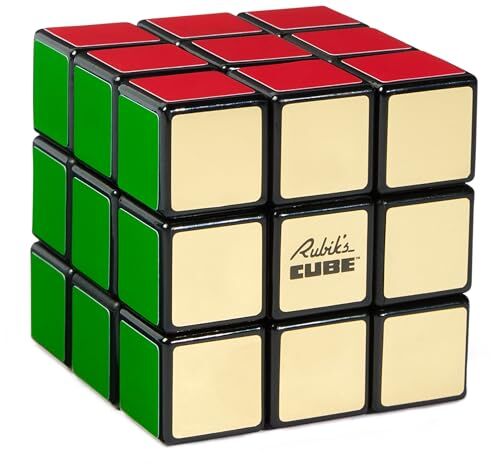 Rubik's Spin Master, Il Cubo di Rubik Retro 3X3 50° Anniversario, L'Originale, per Bambini dagli 8+, Rompicapo Professionale a Combinazione di Colori, Problem-Solving