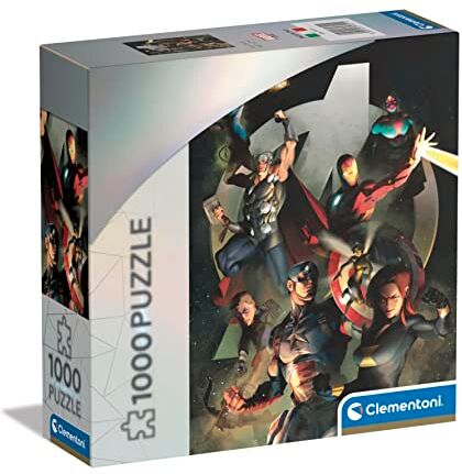 Clementoni - Marvel The Avengers Avengers-1000 Pezzi Adulti, Puzzle Supereroi, Made in Italy, Multicolore,