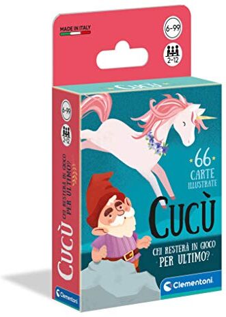 Clementoni - cucù Mazzo, Carte da Gioco Bambini, 2-12 Giocatori, 6 Anni+, Multicolore,