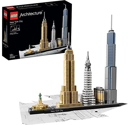 Lego Architecture New York City, Set Modellino da Costruire della Collezione Skyline, Kit Modellismo Adulti con Monumenti, Idea Regalo Donna, Uomo, Lei, Lui, Festa della Mamma, Decorazione Casa