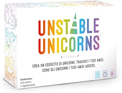 Asmodee , Unstable Unicorns, Gioco da Tavolo, 2-8 Giocatori, 8+ Anni, Edizione in Italiano