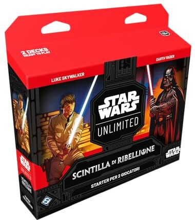 Asmodee Star Wars: Unlimited TCG Scintilla di Ribellione, STARTER SET 2 GIOCATORI, Gioco di Carte Collezionabili per Bambini e Adulti, 12+ Anni, 2+ Giocatori, 20+ min., Edizione in Italiano