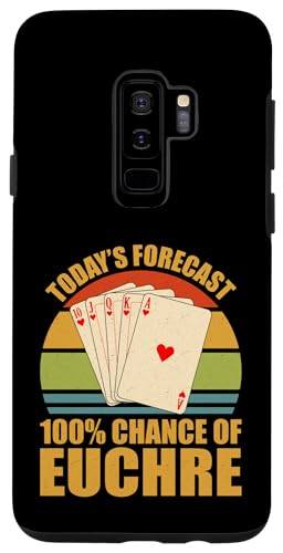 Funny Euchre Card Game Custodia per Galaxy S9+ Gioco di carte Euchre Vintage Funny Previsioni di oggi