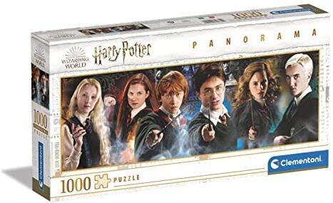 Clementoni - Puzzle Panorama Harry Potter 1000pzs Potter-1000 Made in Italy, 1000 Pezzi, panoramico, Film Famosi, Divertimento per Adulti, Multicolore, Medium,