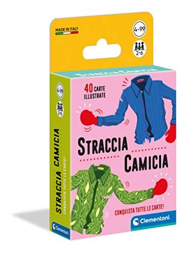 Clementoni - Straccia Camicia Mazzo, Carte da Gioco Bambini, 2-6 Giocatori, 4 Anni+, Multicolore,