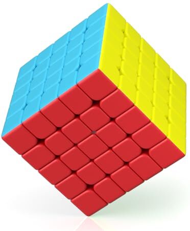 Roxenda Speed Cube, Cubo di Velocità 5x5 Stickerless Solido Durevole & Tornitura Regolare, Il Miglior Giocattolo Magico di Puzzle 3D Gira più Velocemente Dell'originale (5x5x5 Cube)