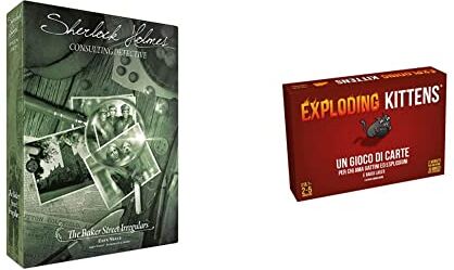 Asmodee Sherlock Holmes Consulente Investigativo Gli Irregolari di Baker Street & Exploding Kittens Gioco di carte, party game, 2-5 giocatori, 7+ anni, edizione in italiano