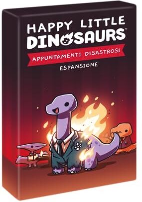 Asmodee Happy Little Dinosaurs: Appuntamenti Disastrosi, Espansione Gioco da Tavolo, 2-4 Giocatori, 8+ Anni, Edizione in Italiano