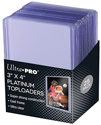 Ultra Pro 3" X 4" Ultra Clear Platinum Toploader 25ct for Pokemon, MTG, Baseball, Basketball, Football and Other Trading Deck Cards or Board Games Card Storage