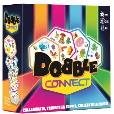 Asmodee Dobble Connect Gioco da Tavolo, 2-8 Giocatori, 8+ Anni, Edizione in Italiano