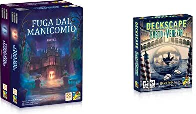 dV Giochi dVGiochi Fuga dal Manicomio, DVG5718 & Deckscape-Furto a Venezia-Una Escape Room Tascabile-Edizione Italiana, Multicolore, DVG4479