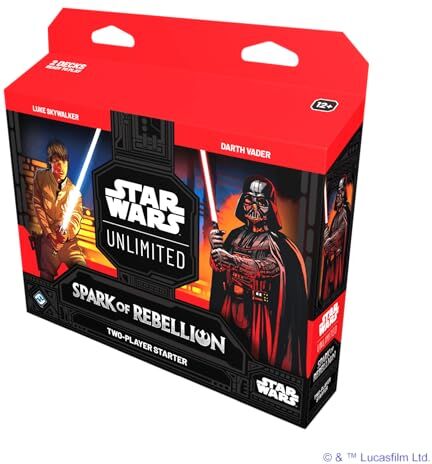 Fantasy Flight Games Asmodee Star Wars: Unlimited TCG Scintilla di Ribellione, STARTER SET 2 GIOCATORI, Gioco di Carte Collezionabili per Bambini e Adulti, 12+ Anni, 2+ Giocatori, 20+ min., Edizione in Inglese