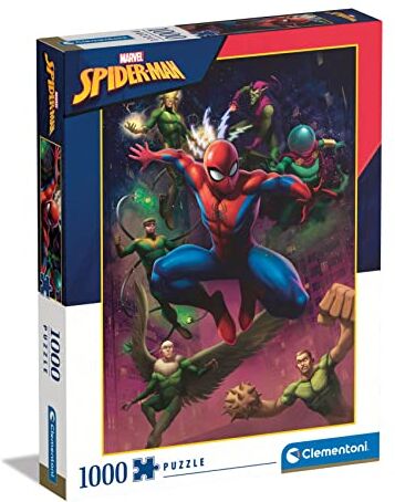 Clementoni - Marvel Spiderman Spiderman-1000 Pezzi Adulti, Puzzle Supereroi, Made in Italy, Multicolore,