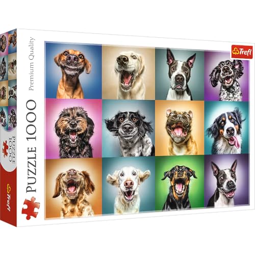 Trefl 1000 Elementi, divertenti, ritratti di cani, te, intrattenimento creativo, regalo, divertimento, classici Puzzle, Colore,