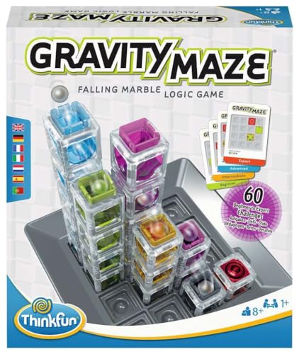 Ravensburger ThinkFun Gravity Maze Falling Marble Challenge Logic Brain Game and STEM Toy for Kids Age 8 Years Up 2022 Version