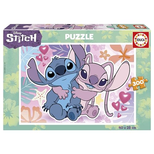 Educa Puzzle per bambini con 300 pezzi   Stitch Disney. Misura: 40 x 28 cm. Raccomandato 8 anni ()