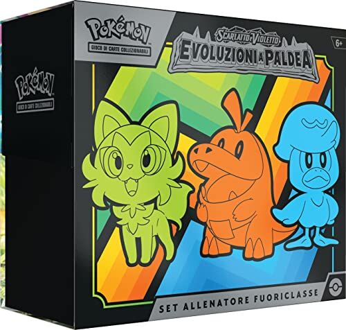 Pokémon Set Allenatore Fuoriclasse dell’espansione Scarlatto e Violetto Evoluzioni a Paldea del GCC  (nove buste di espansione e accessori premium), edizione in italiano