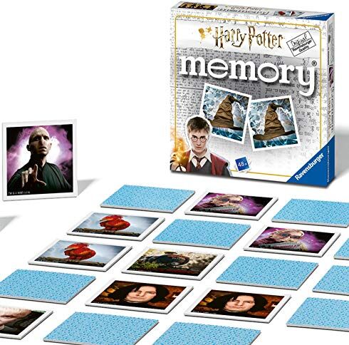 Ravensburger Italy Harry Potter Memory in Formato Pocket, 15x15 cm, Gioco, 24 Coppie in Cartone, 48 Carte, per Bambini a Partire da 4 Anni, da 2 a 8 Giocatori, Multicolore, 0,  8