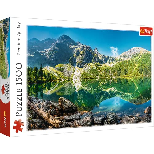 Trefl 1500 Elementi, Qualità Premium, per adulti e Bambini dai 12 anni Puzzle, Colore Lago Morskie Oko-Monti Tatra-Polonia, Das Meerauge Polen, 26167