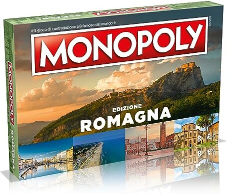 Winning Moves Monopoly I Borghi Più Belli d'Italia Romagna, Gioco da Tavolo, Edizione Italiana, Gioco per Famiglie, da 8 in su