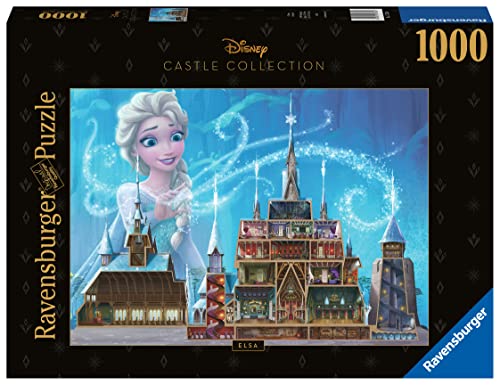 Ravensburger Puzzle Elsa Disney Castles, Collezione Disney Collector's Edition, Idea regalo, per Lei o Lui, 1000 Pezzi, Puzzle Adulti