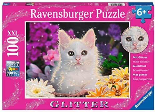 Ravensburger Puzzle Gattino Glitter, 100 Pezzi XXL, Età Raccomandata 6+ Anni