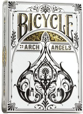 Bicycle Naipes Heracli Fournier S.A  Arcangels, Mazzo Premium di Carte Collection. Unisex-Adult, Bianco e Nero, Poker 62.5x88 mm