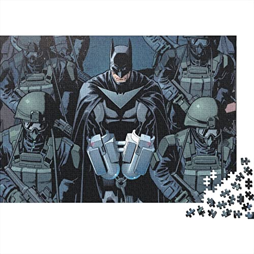 HESHS Batman Puzzle 1000 Pezzi,comic, Jigsaw Puzzle Per Adulti E Giovani,In Legno Stampa Di Alta Qualità Regalo Legno Puzzles 3d 1000pcs (75x50cm)