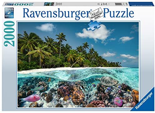 Ravensburger Puzzle Un tuffo alle Maldive, 2000 Pezzi, Idea regalo, per Lei o Lui, Puzzle Adulti