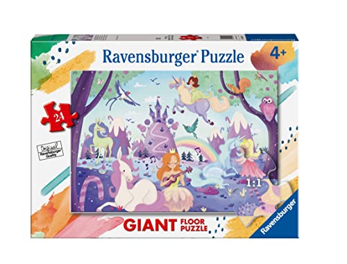 Ravensburger Puzzle Il paese degli unicorni, Collezione 24 Giant Pavimento, 24 Pezzi, Età Raccomandata 3+ Anni