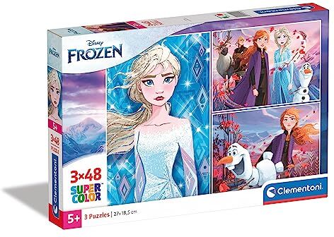 Clementoni --Supercolor Disney Frozen 2-3x48 pezzi, puzzle bambini, Multicolore,