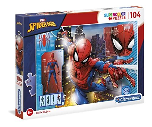 Clementoni Spider-Man Puzzle, Multicolore, 104 Pezzi,